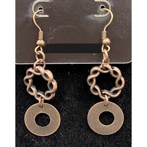 Steampunk Woven Circle & Washer Earrings by Neanie-Bot